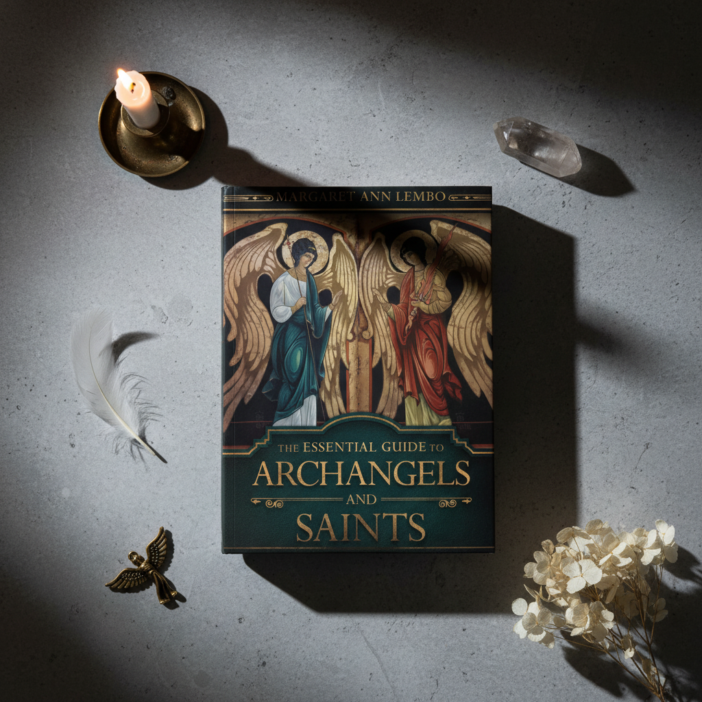 Archangels & Saints Book Flat Lay
