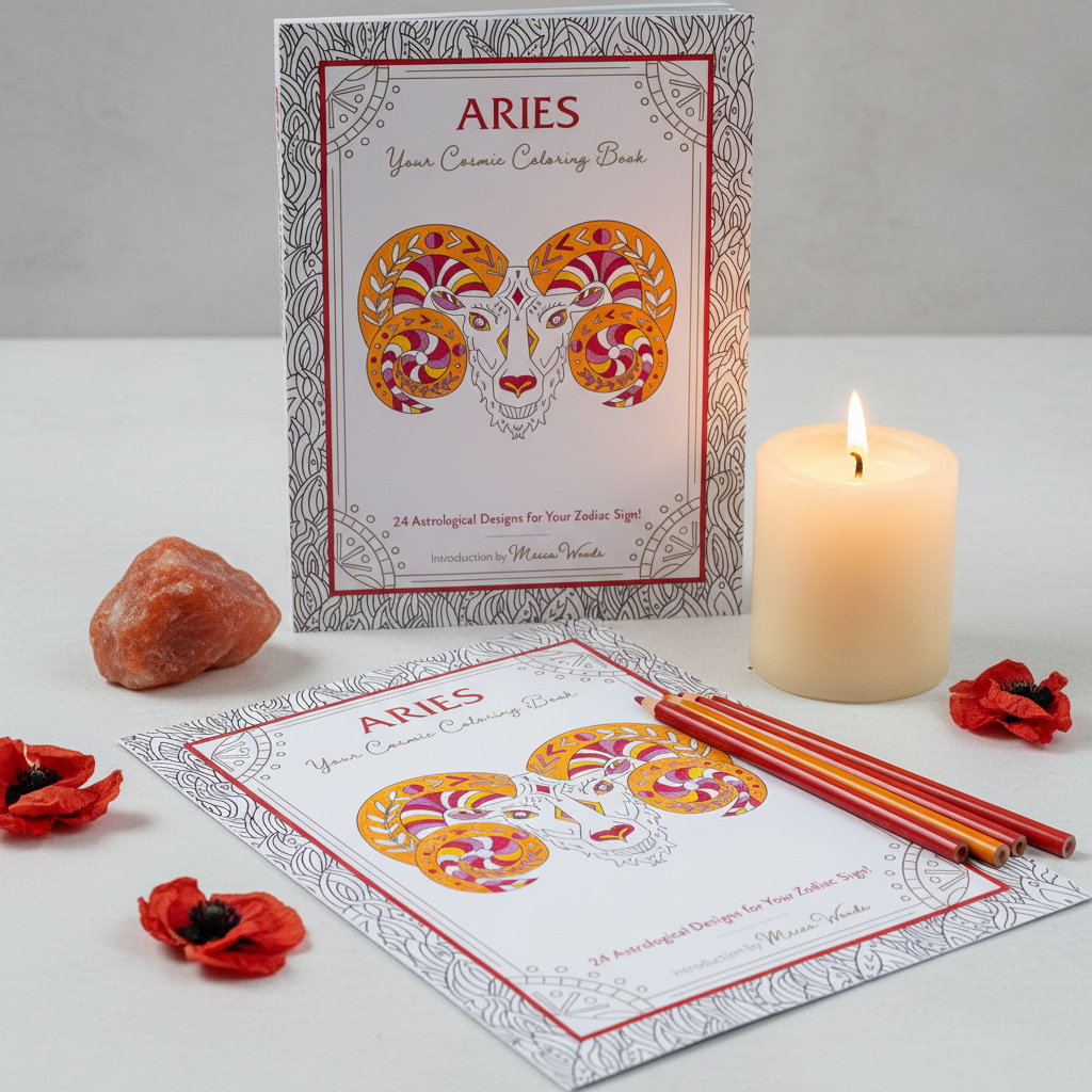 Aries Cosmic Coloring Book Lifestyle
