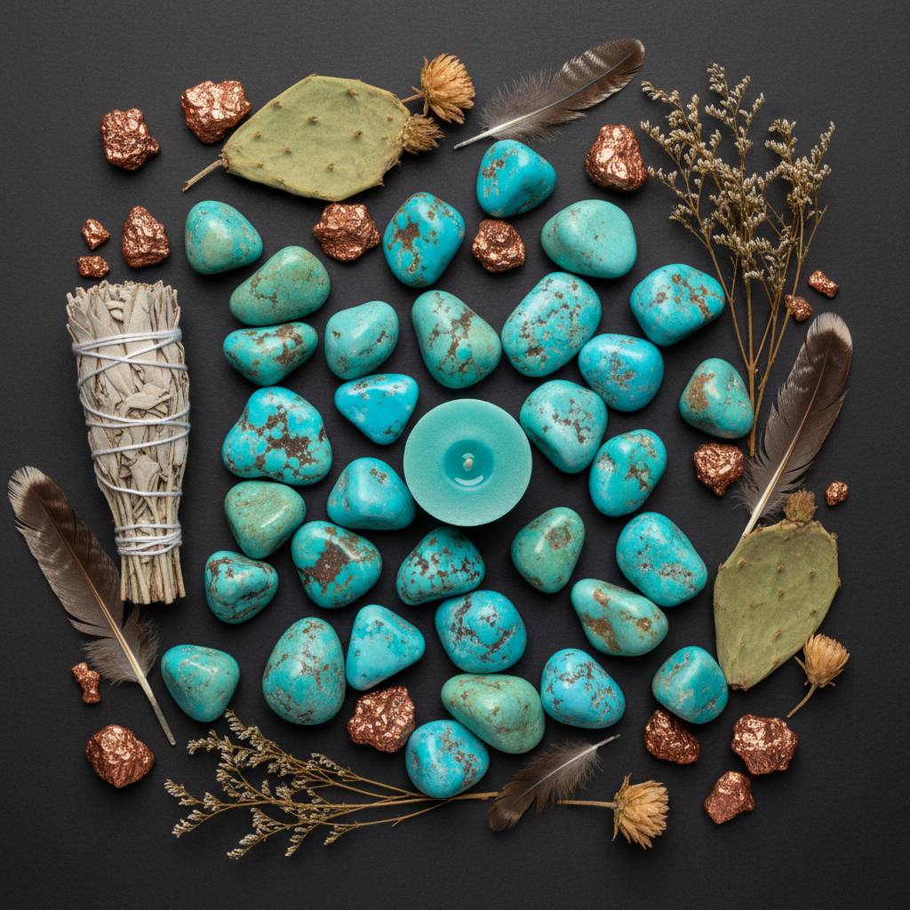 Arizona Turquoise Flat Lay