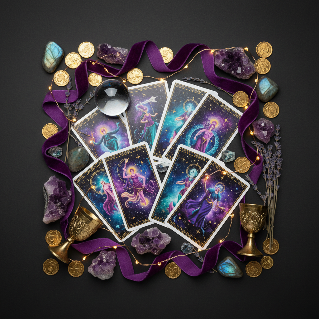 Auset Gypsy Tarot Flat Lay