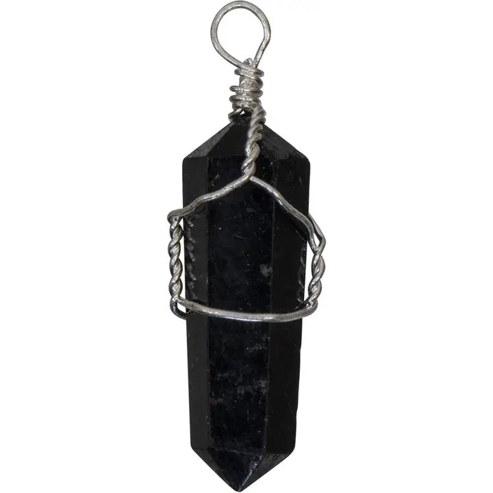 Wire Wrapped Crystal Point Pendant