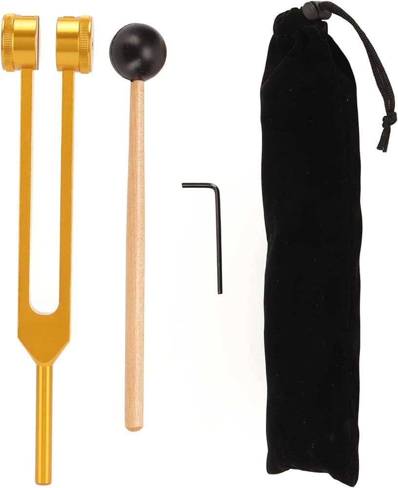 Gold Tuning Fork - C Note 128 Hz for Sound Healing