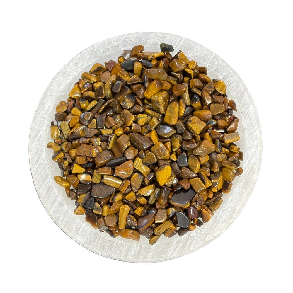 Tiger's Eye Crystal Chips - Natural Golden Brown Stone