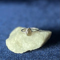 Smokey Quartz Teardrop Ring Sterling Silver Size 8
