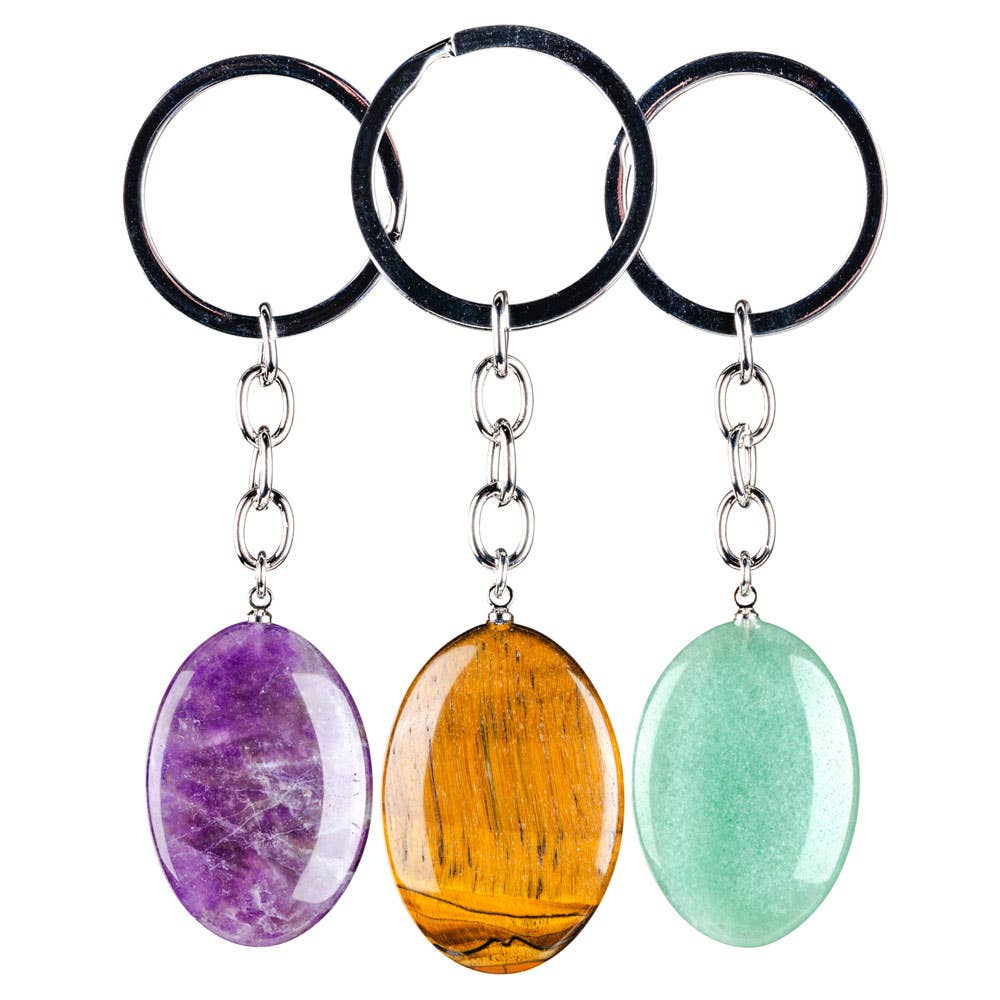 Worry Stone Keychain - Portable Anxiety Relief & Mindfulness Tool