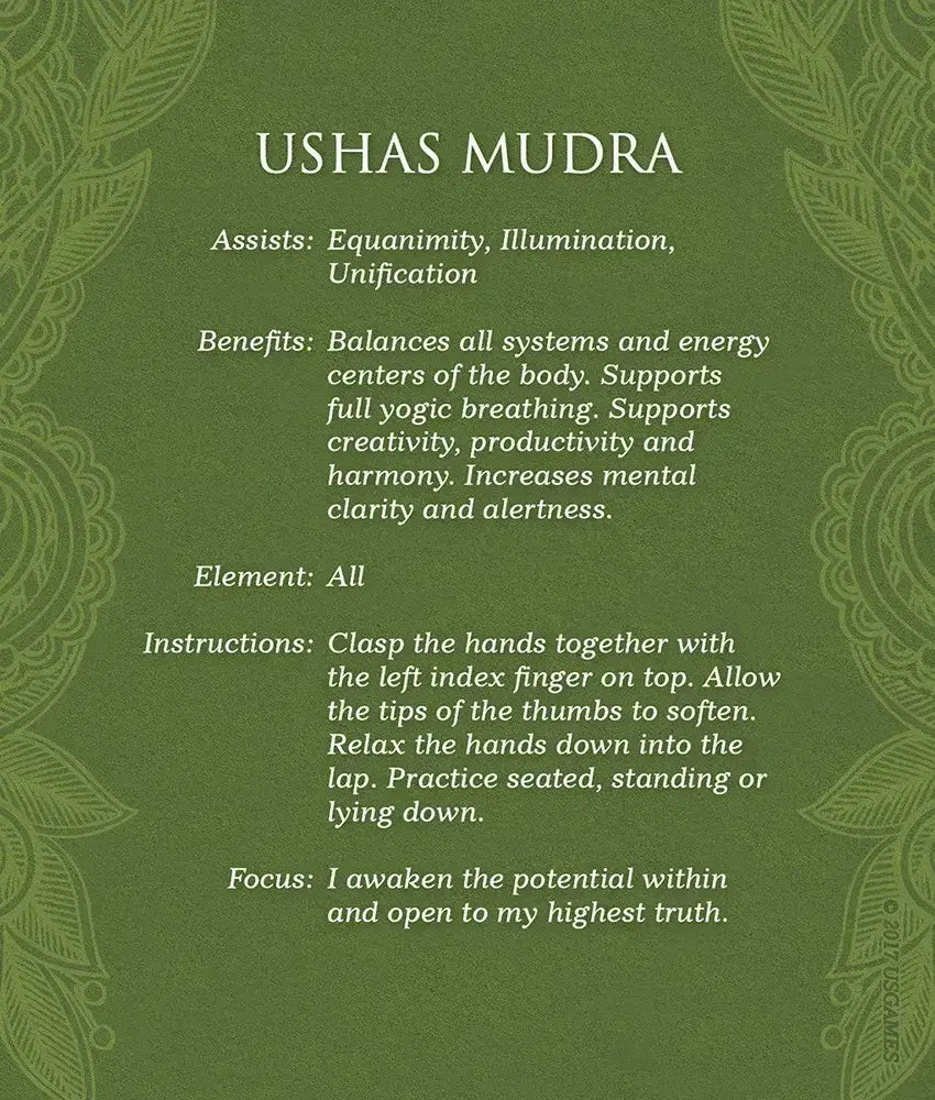 Mudras for Awakening the Five Elements - 40 Cards & Guidebook