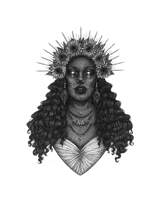 Oshun Fine Art Print - Yoruban Orisha of Love & Abundance