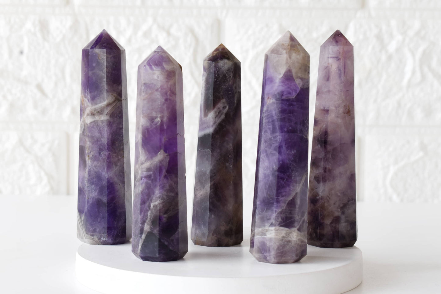 Amethyst Crystal Tower | Healing Obelisk Point | Natural Gemstone Tower