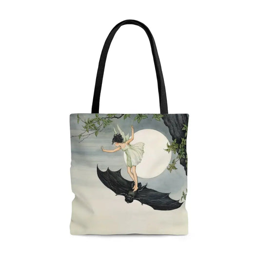 Fairy Riding A Bat Tote Bag