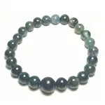 Moss Agate Stretchy Beaded Bracelet - Wrist Mala - 8mm