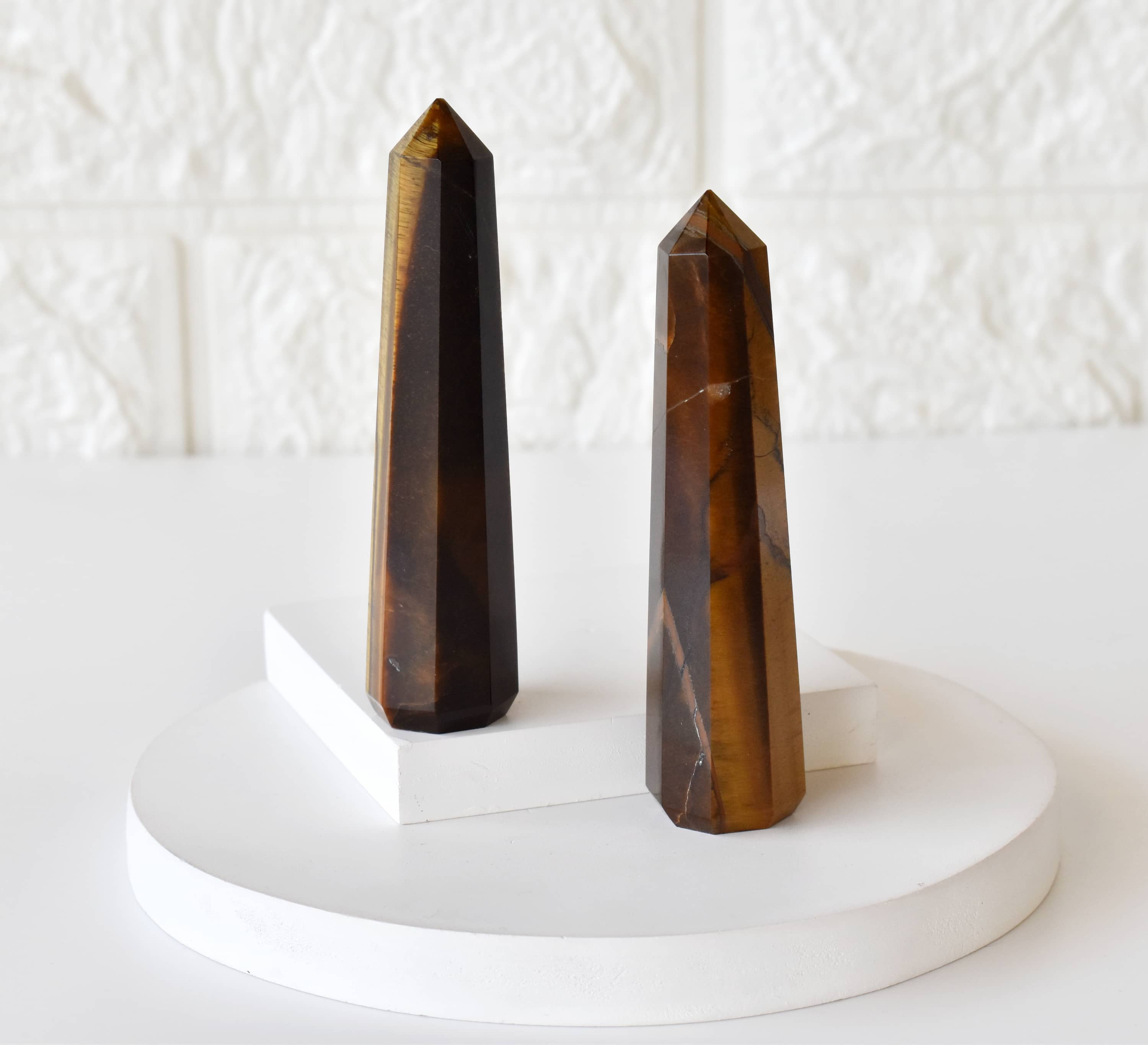 Tiger Eye Crystal Tower | Healing Obelisk Point | Natural Gemstone Tower