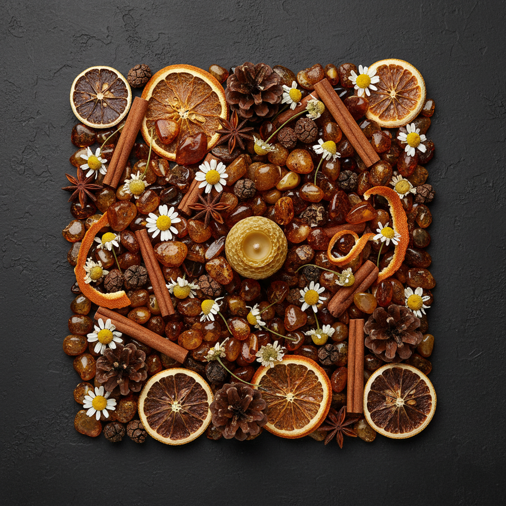 Baltic Amber Flat Lay