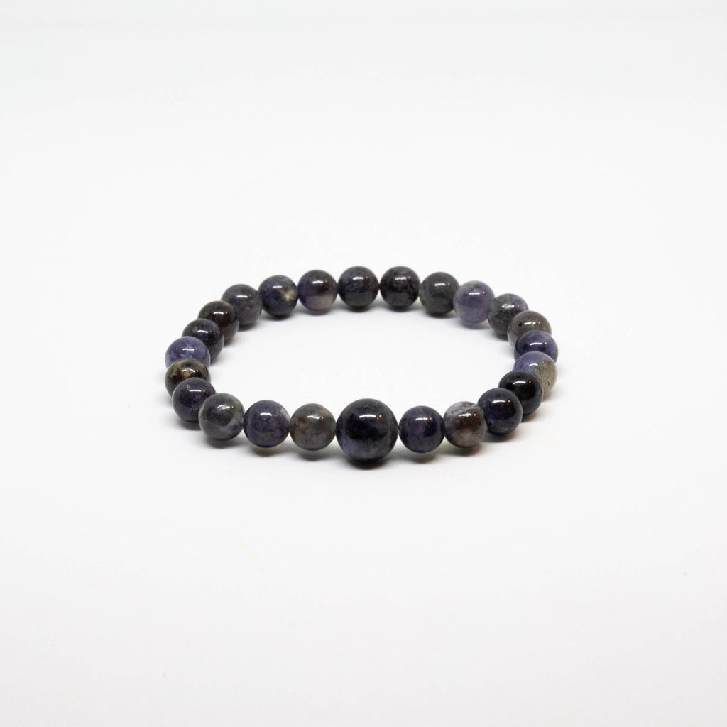 Iolite Gemstone Bracelet – 8mm Wrist Mala | The Viking’s Compass | Third Eye & Intuition | Namu Baru