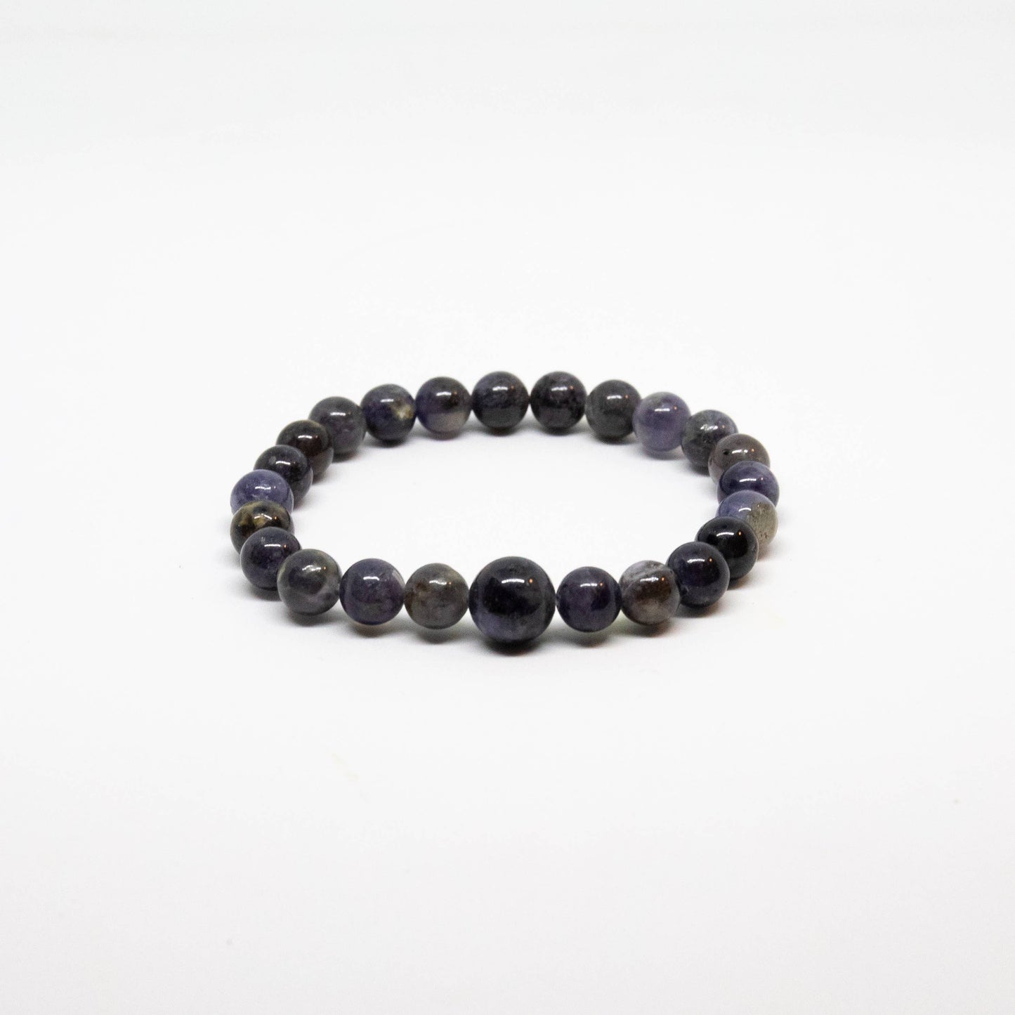 Iolite Beaded Bracelet - Wrist Mala - 8mm