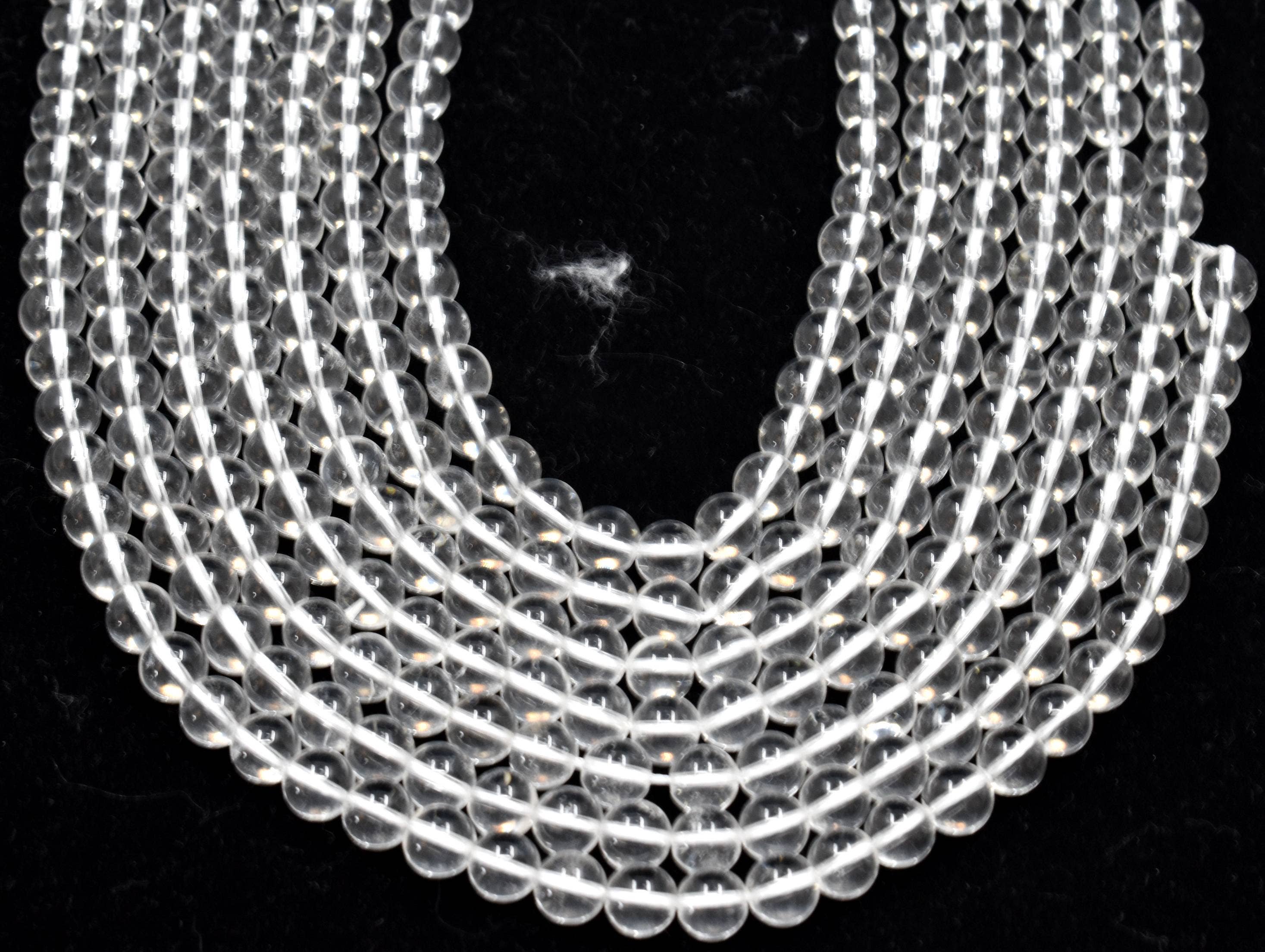Clear Quartz Beads 8mm | Natural Crystal Gemstone Beads for Jewelry Making