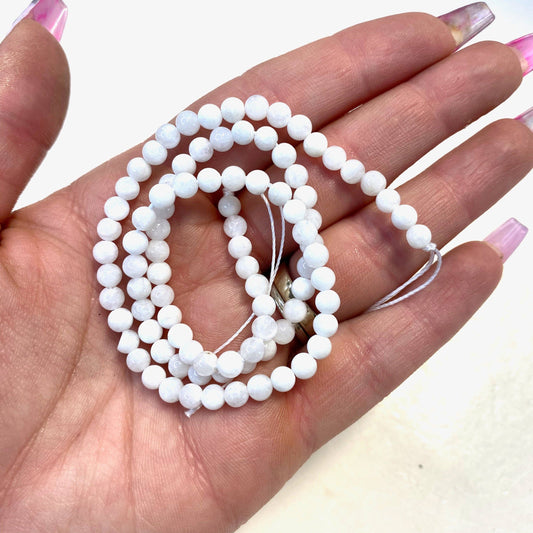 4mm Round Moonstone Bead