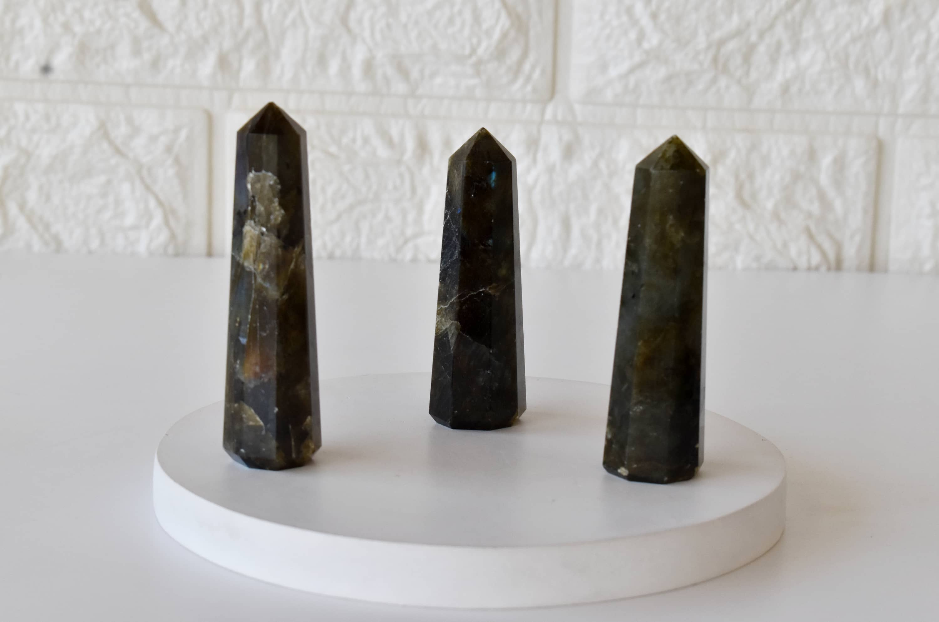 Labradorite Crystal Tower | Healing Obelisk Point | Natural Gemstone Tower