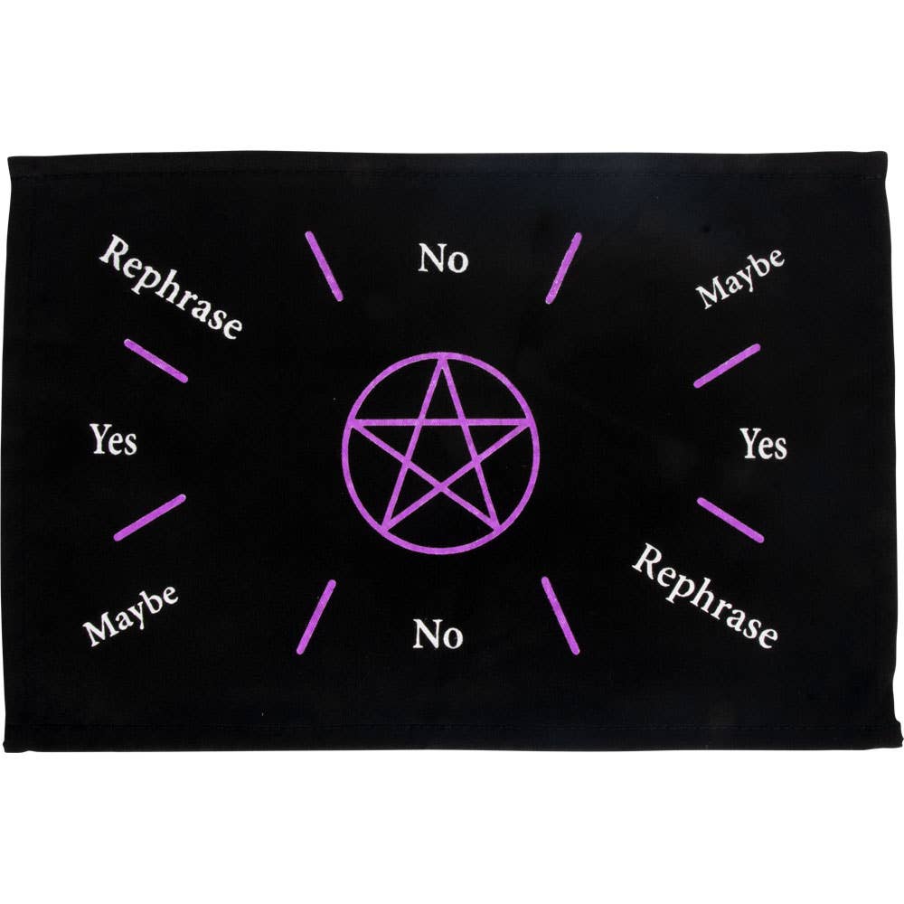 Purple Pentacle Pendulum Mat - Cotton Divination Chart