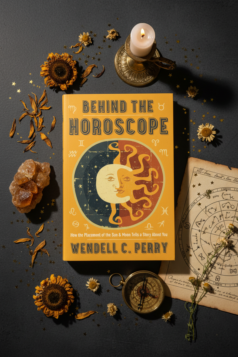 Behind the Horoscope Flat Lay