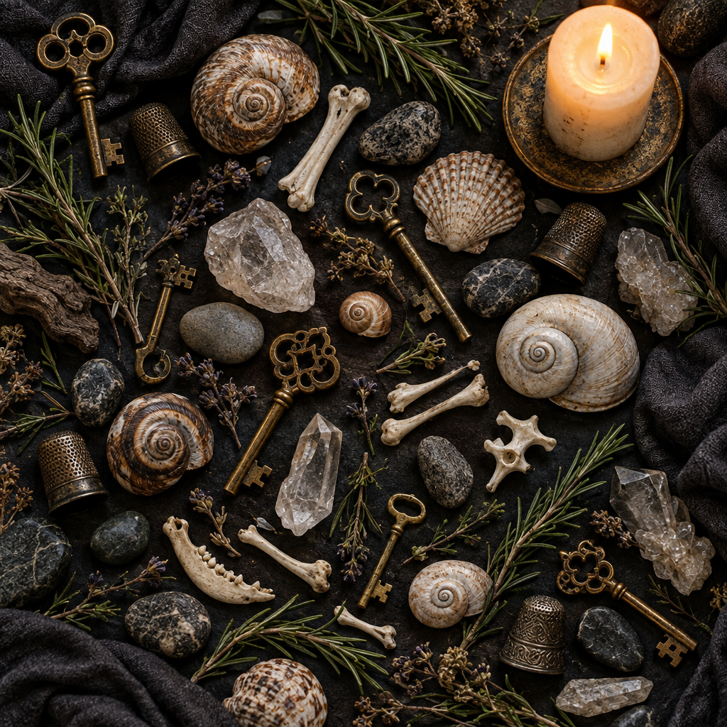 Between the Worlds flat lay