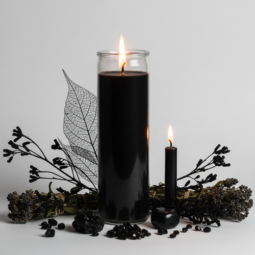 Black 7-Day Candle Hero Shot