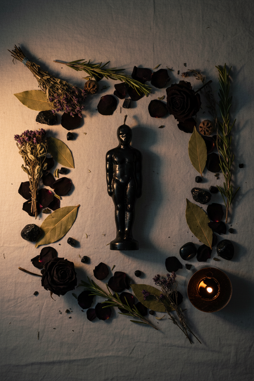 Black Male Figure Candle Flat Lay