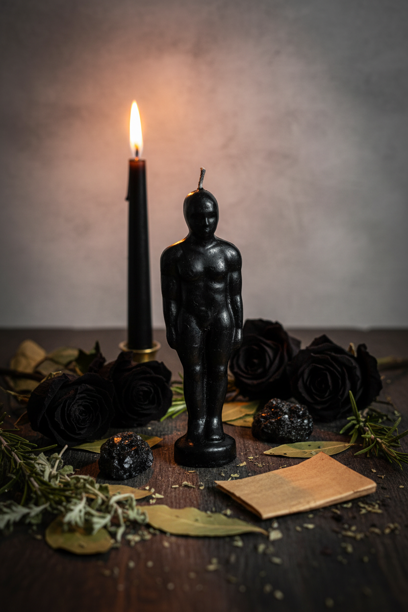 Black Male Figure Candle Lifestyle