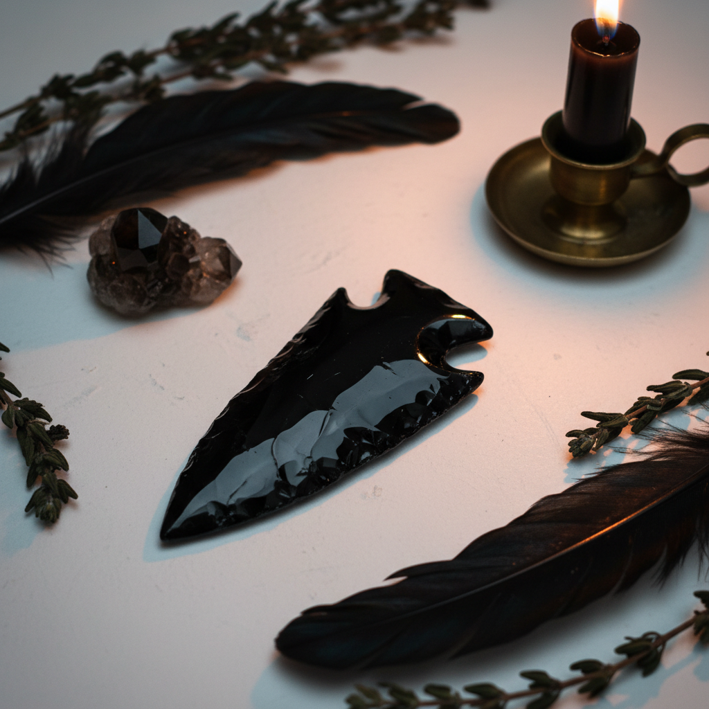 Black Obsidian Arrowhead Lifestyle