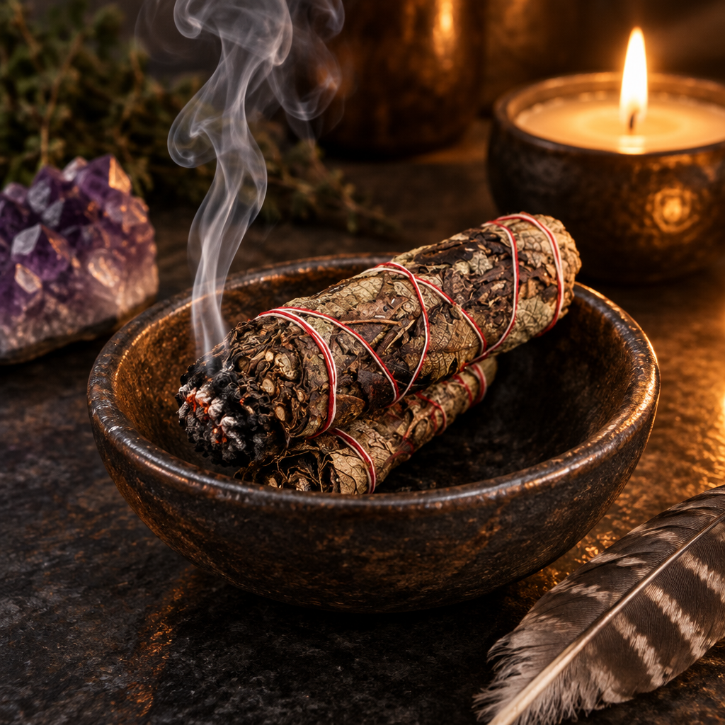 Black Sage ritual lifestyle shot