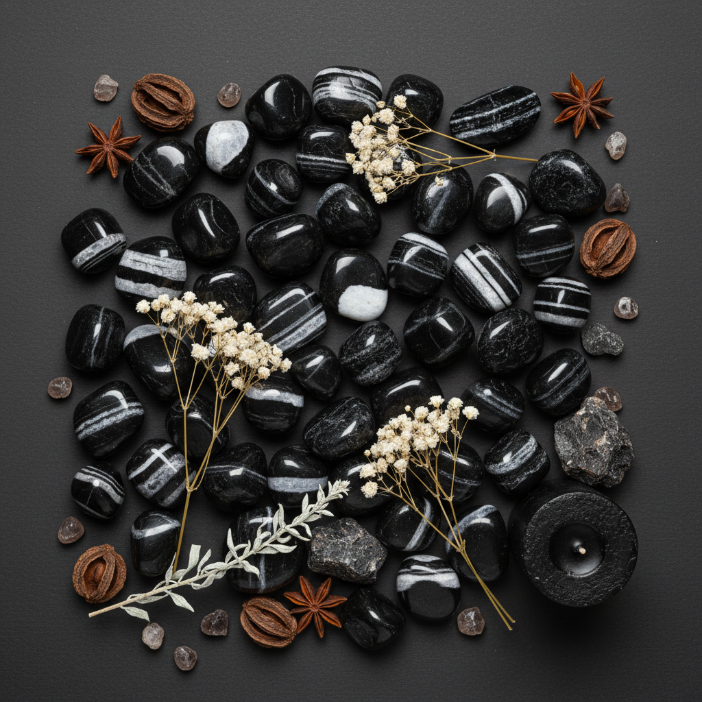 Black Sardonyx Flat Lay