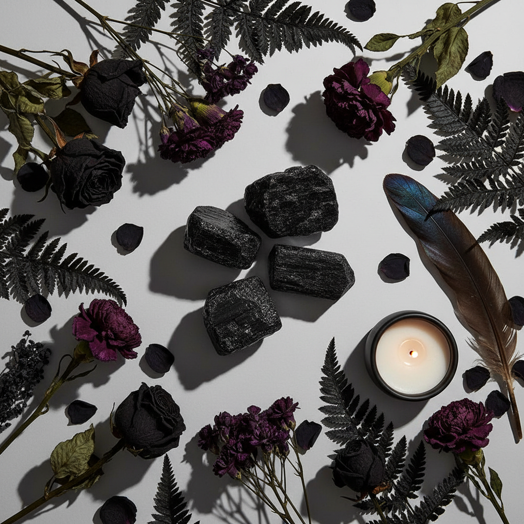 Black Tourmaline Flat Lay