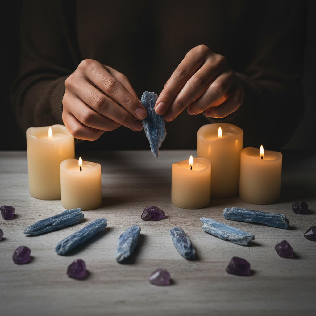 Blue Kyanite Lifestyle Shot - Revised