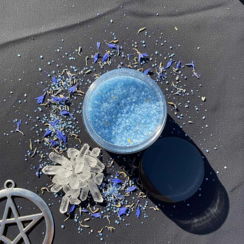 Blue Salt Flat Lay