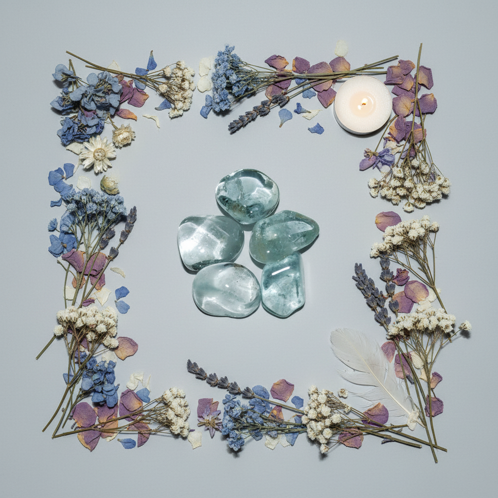 Blue Topaz Flat Lay