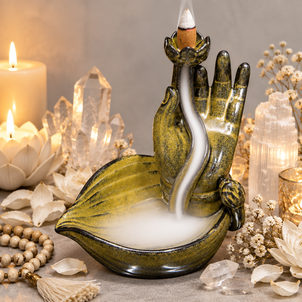 Buddha Prayer Hands Burner Lifestyle