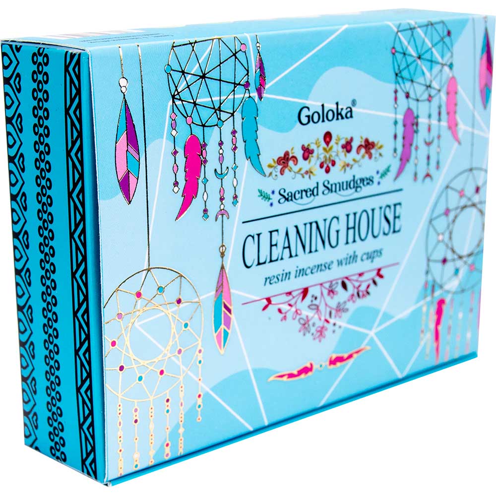 Goloka Sacred Smudges Resin Cups – Cleaning House (Pack of 6)