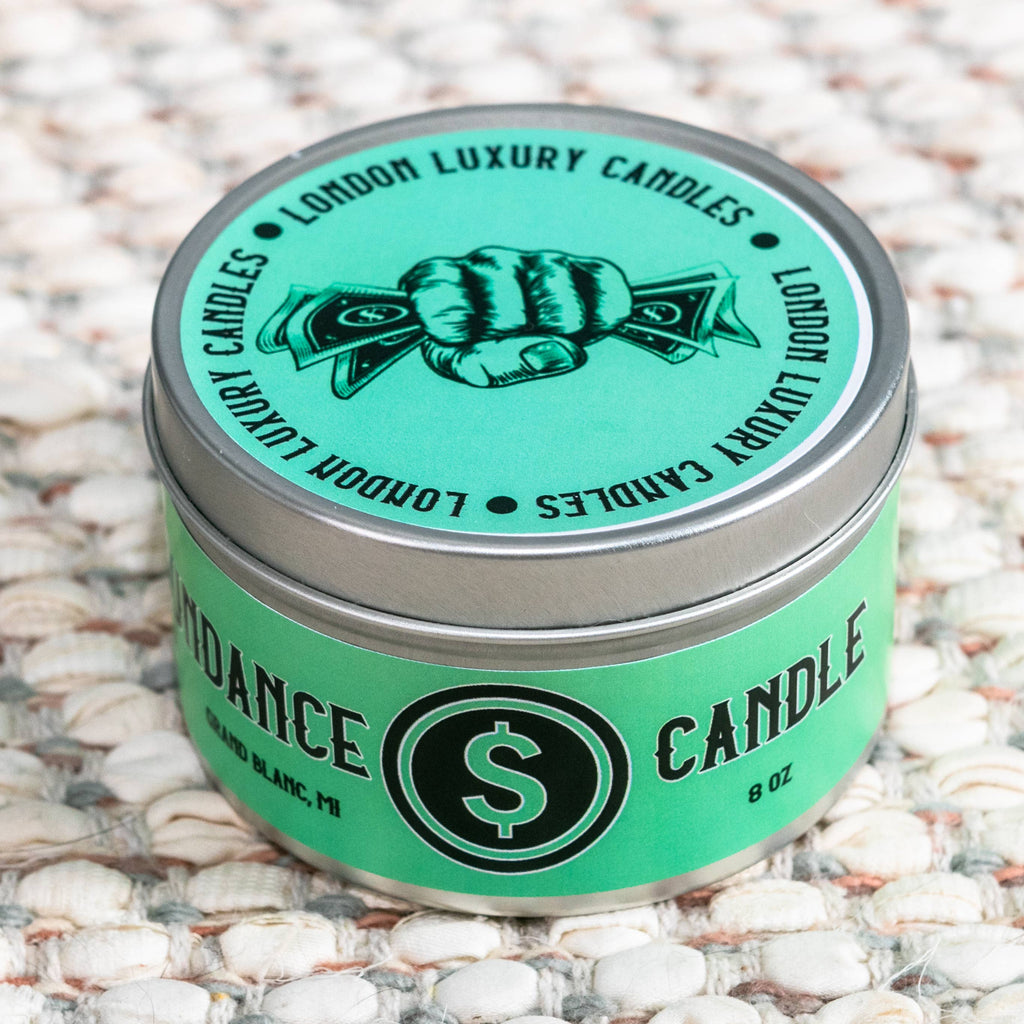 Crystal Candle Intention Metaphysical Abundance - Money SOY