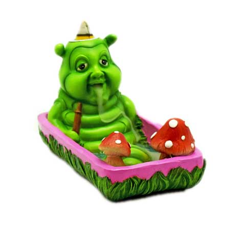 Caterpillar Smoking Hookah Backflow Incense Burner