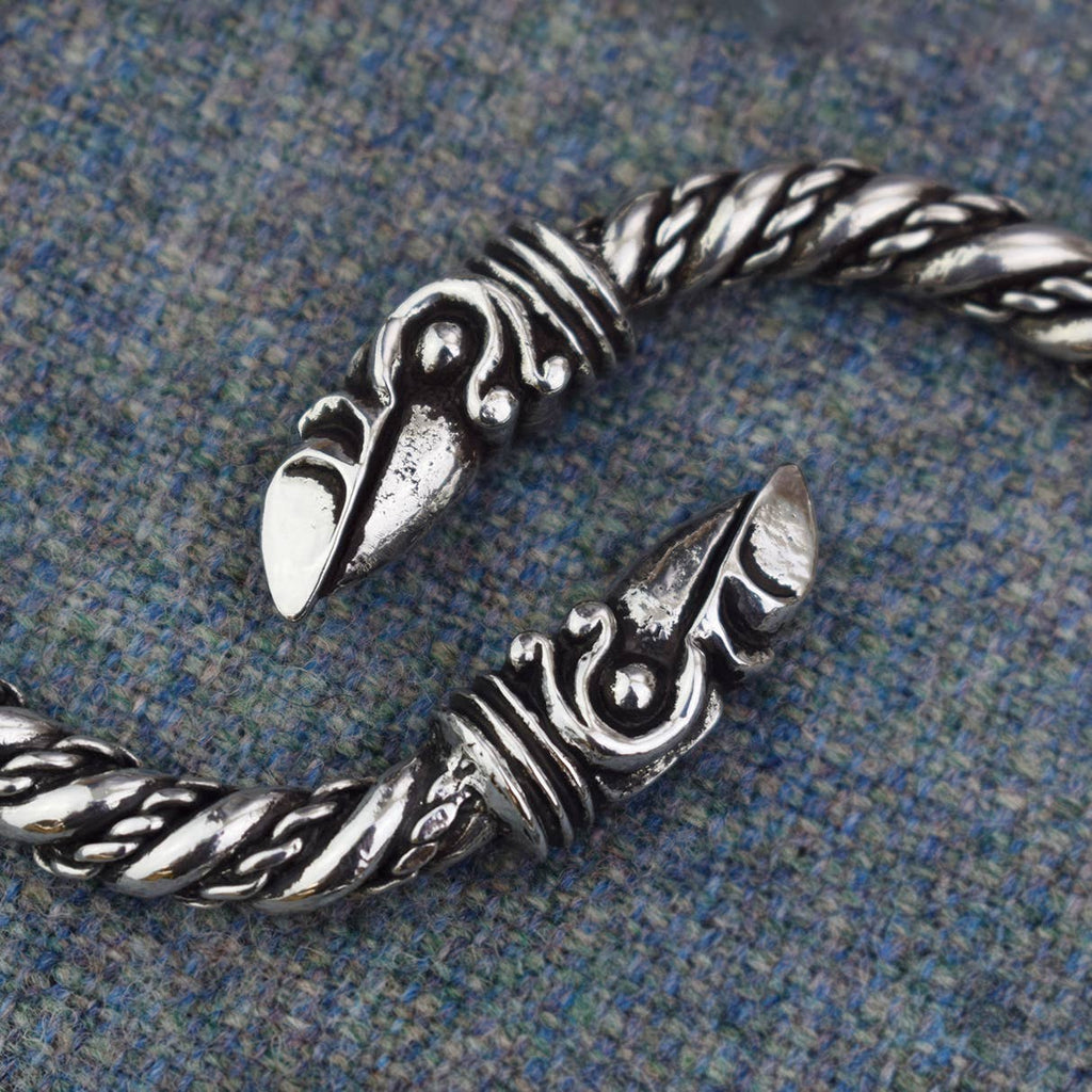 Large Pewter Viking Raven Bracelet
