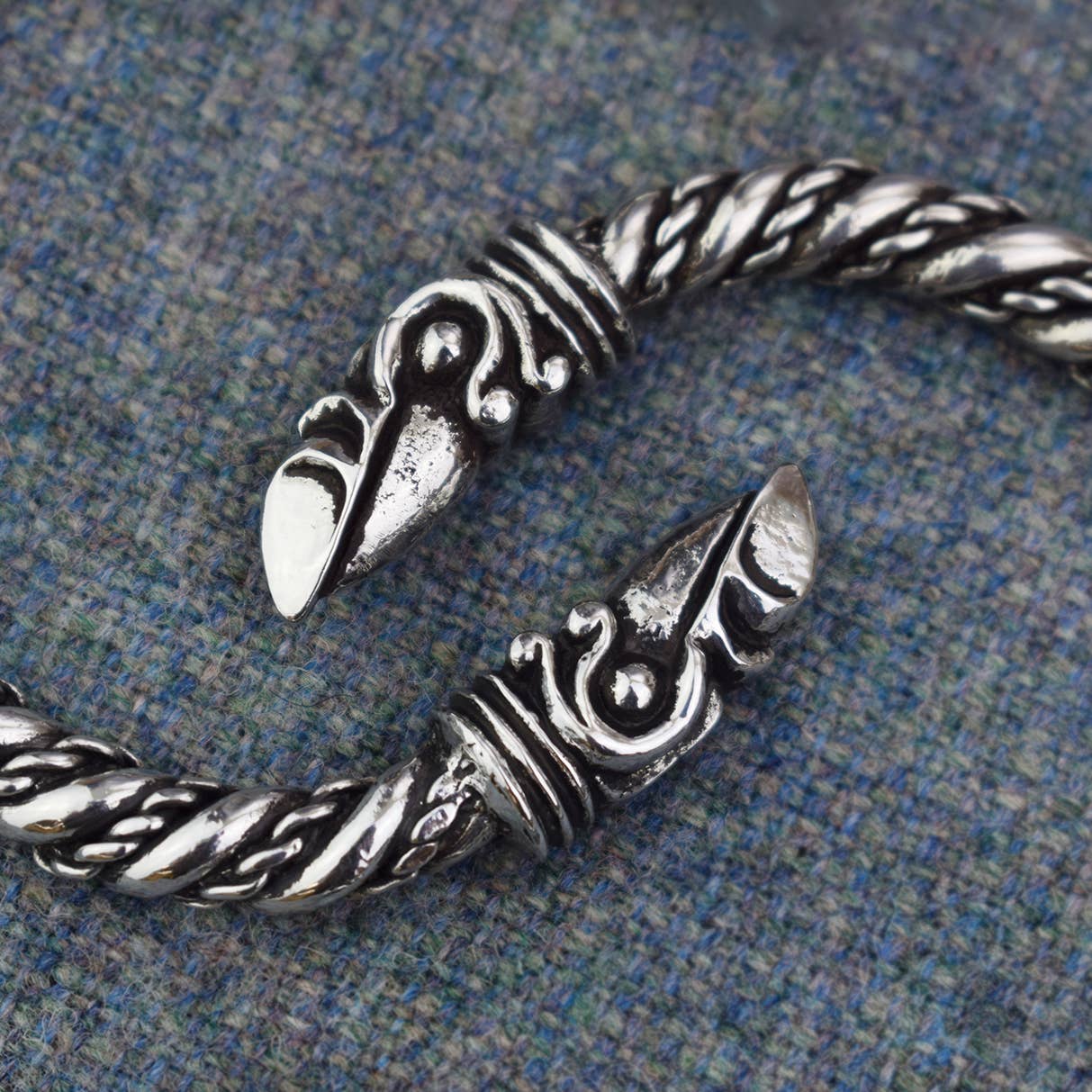 Large Pewter Viking Raven Bracelet