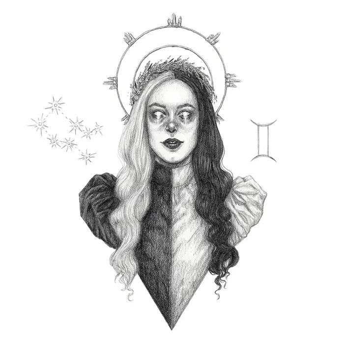 Gemini Zodiac Goddess Art Print - Signed Fine Art