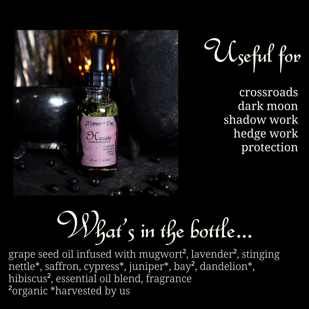 Hecate Sacred Ritual Oil • Altar oil for spell & ritual work