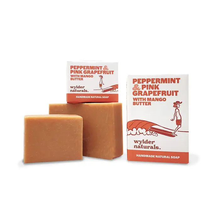 Peppermint & Pink Grapefruit Mango Butter Bar Soap – Travel Size | Wylder Naturals