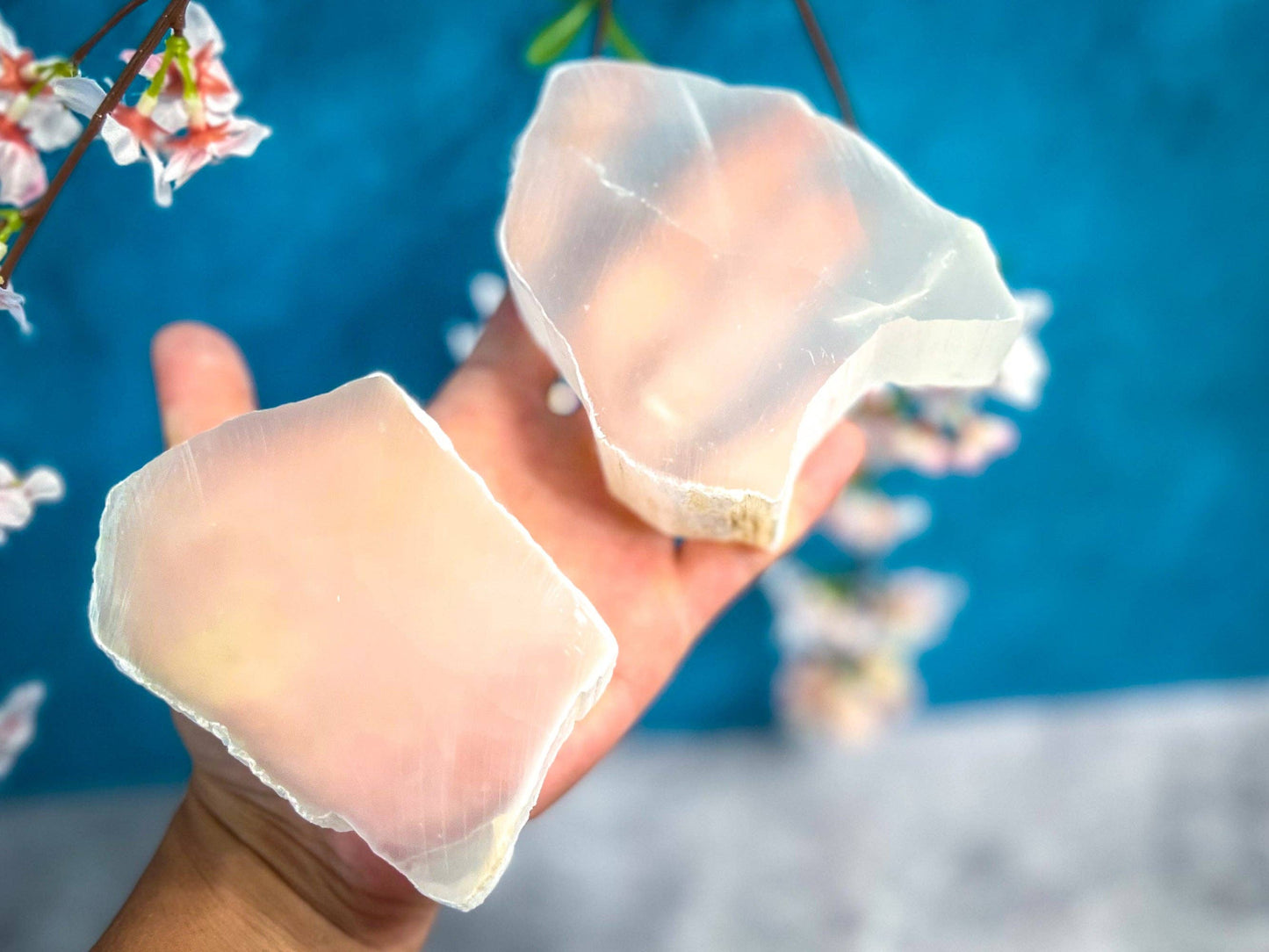 Ulexite, TV Stone, Polished