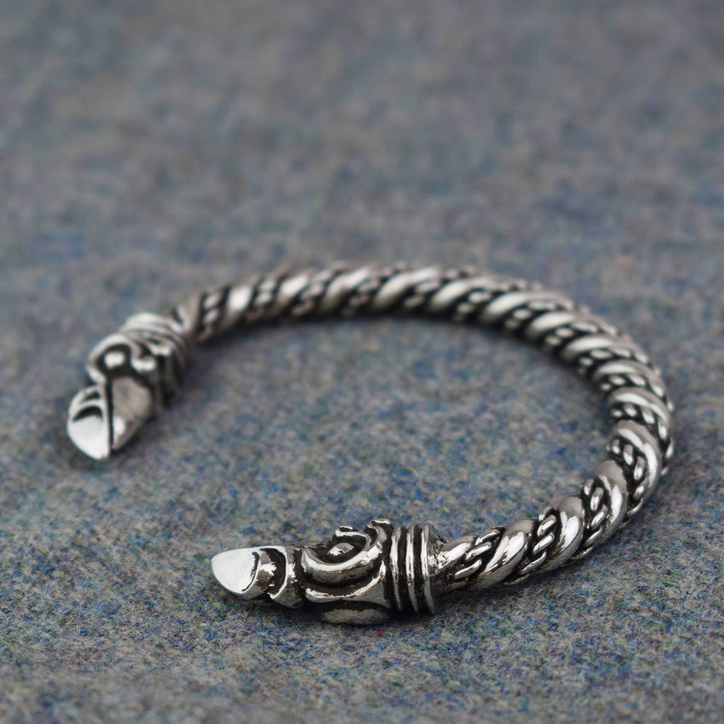 Large Pewter Viking Raven Bracelet