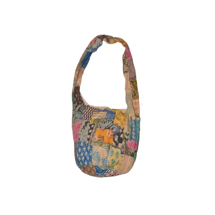 Patchwork Printed Cotton Peddler Bag
