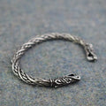 Pewter Small Dragon Head Viking Bracelet
