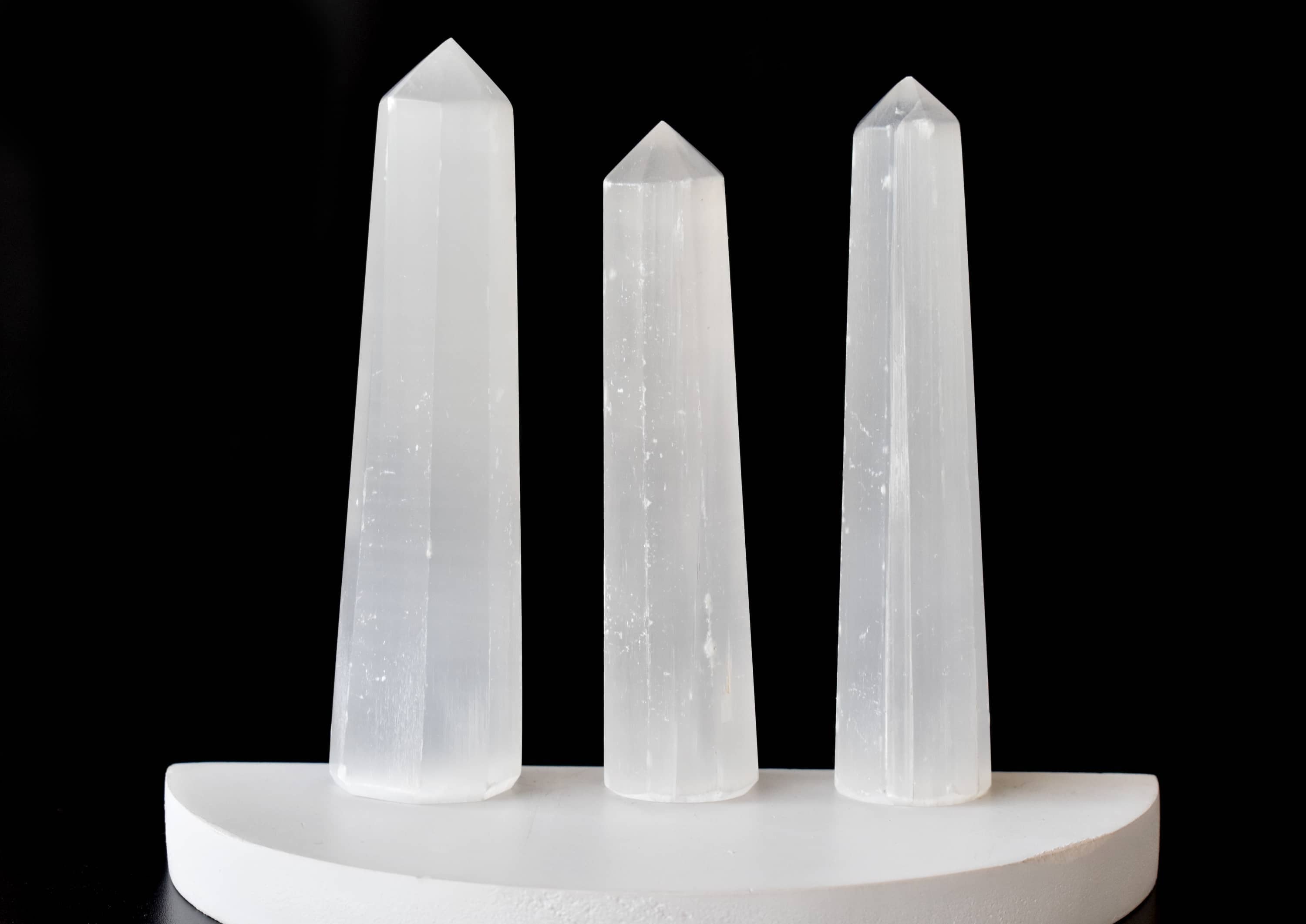 Selenite Crystal Tower | Healing Obelisk Point | Natural Gemstone Tower