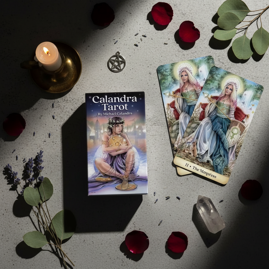 Calandra Tarot Flat Lay