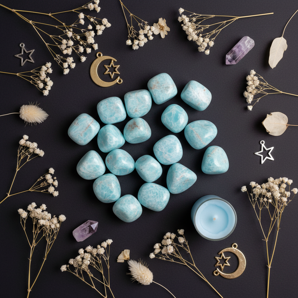 Caribbean Calcite Flat Lay